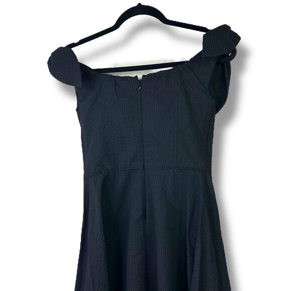 Tanya Taylor NWT Ashland Black Cotton Sweetheart Off-The-Shoulder Midi Dress - Picture 10 of 13